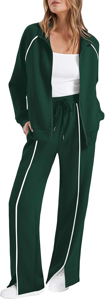 SAMPEEL 2 Piece Outfits for Women Lounge Sets Matching Sets Fall Fashion Clothing Travel Airport ... | Amazon (US)