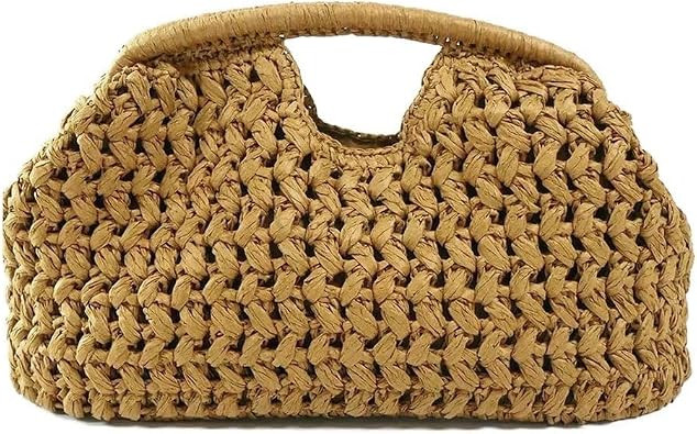 Bolso de mano grande de paja para mujer, bolso de verano tejido a la moda, bolsos Hanlde para vac... | Amazon (US)