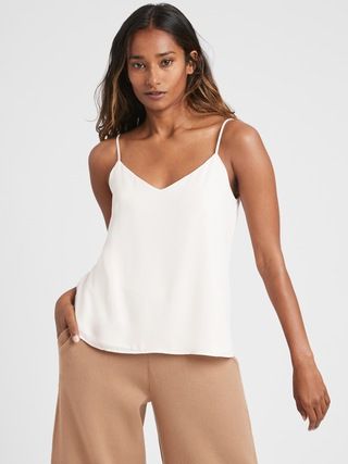 Petite Solid Strappy Camisole | Banana Republic (US)