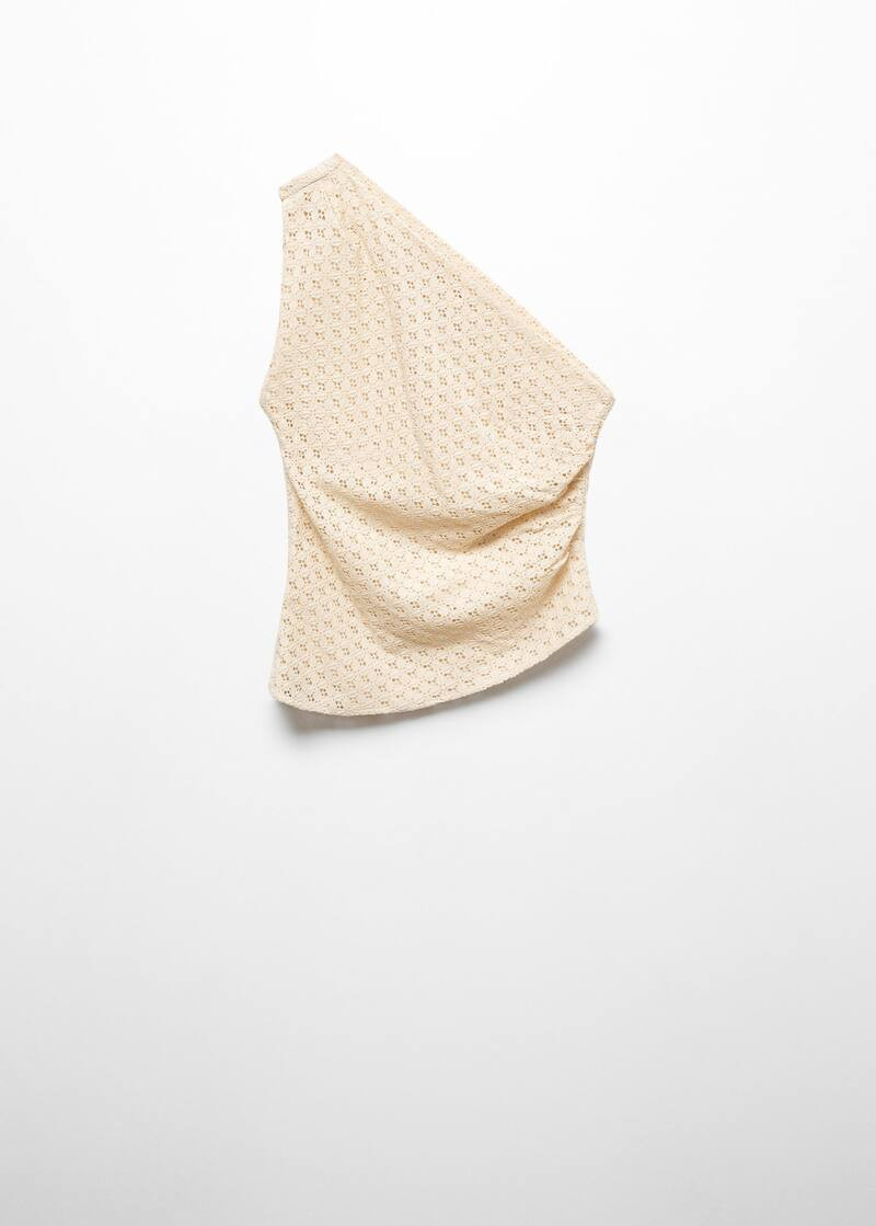 Asymmetrical openwork top -  Women | Mango USA | MANGO (US)