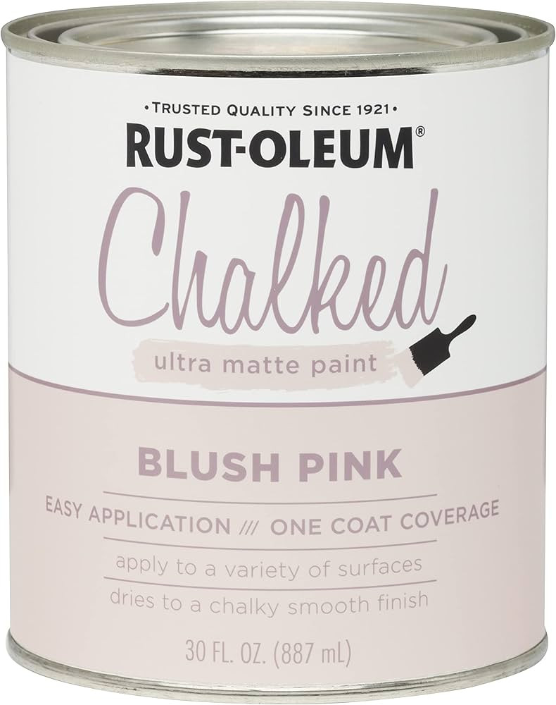 Rust-Oleum 1 qt Brands 285142 Blush Pink Chalked Ultra Matte Paint, 30 Fl Oz (Pack of 1) | Amazon (US)