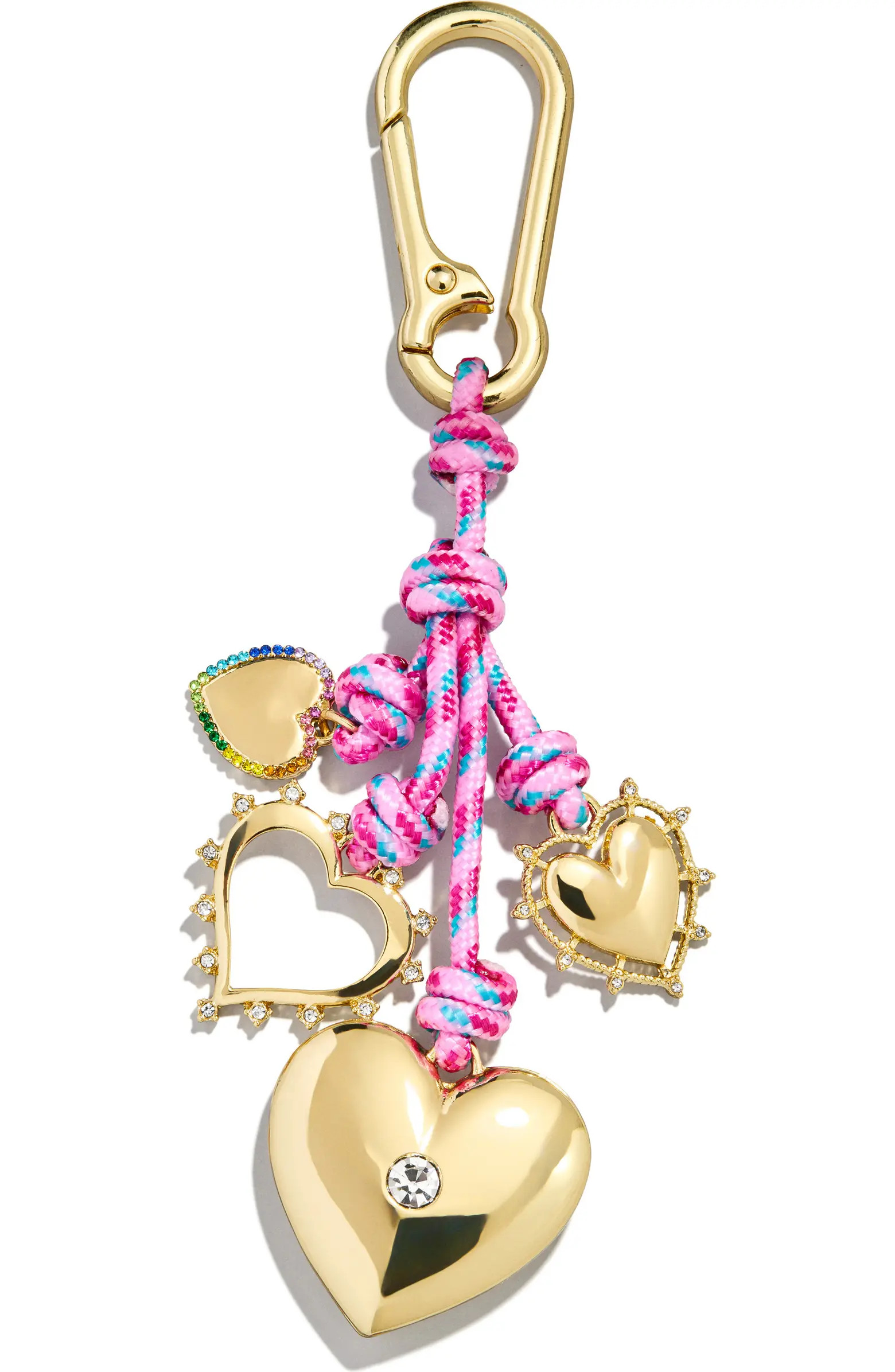 Cluster Heart Cord Key Ring Bag Charm | Nordstrom