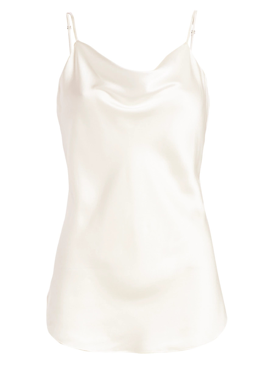 Women's Marta Silk Cowlneck Cami Top - Ivory - Size Small | Saks Fifth Avenue