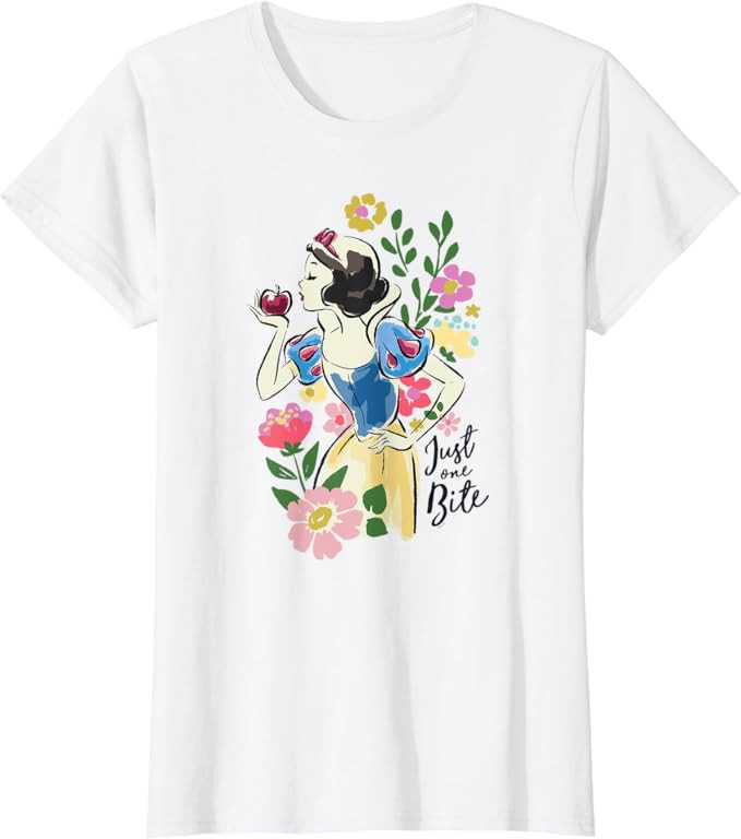 Disney Princess Snow White Just One Bite Floral T-Shirt | Amazon (US)
