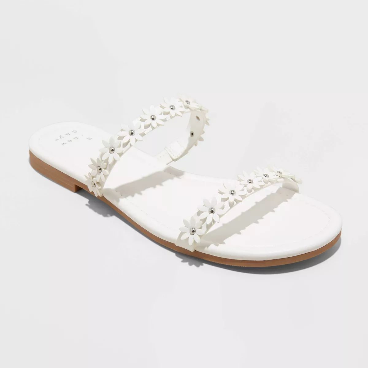 Women's Steffie Slide Sandals - A New Day™ White 9 | Target