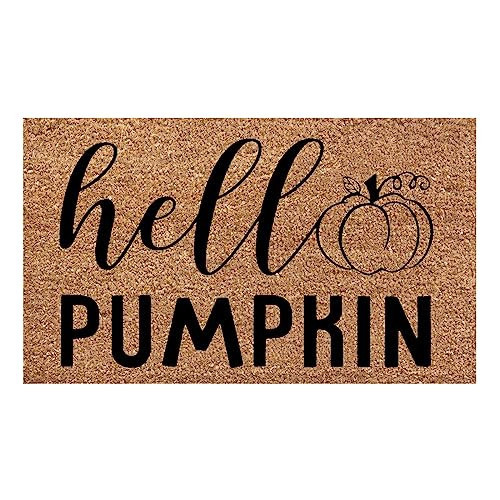 Hello Pumpkin Mat Halloween Door Mat Home Decorations, Non-Slip Pumpkin Welcome Doormat for Front Door, Indoor Outdoor Fall Rug for Home Kitchen Floor Halloween Decor 16 X 24 Inch | Amazon (US)