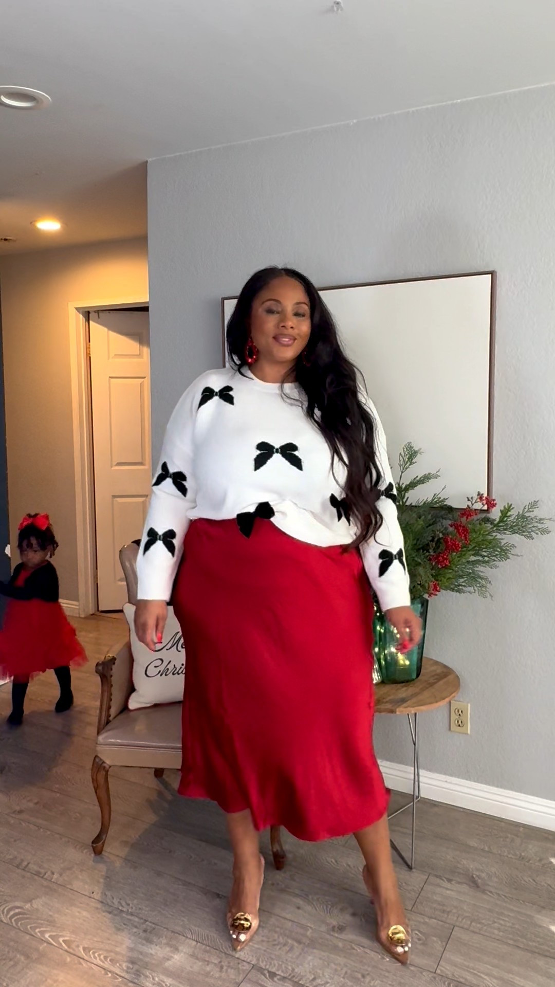 These have been my favorite heel all holiday season. It’s literally the perfect hight , sexy and it goes well with every outfit. This top I don’t have a link but I’ll tag a similar one i wore before. 

#LTKHoliday