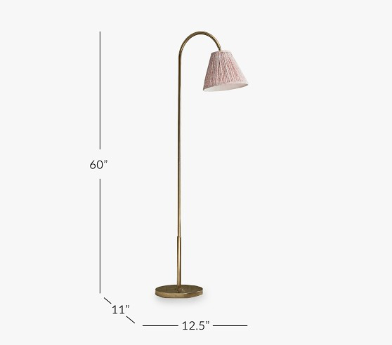 Julia Berolzheimer Ruched Linen Floor Lamp (60") | Pottery Barn Kids