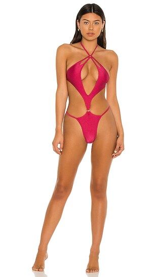 the Crystal One Piece in Magenta | Revolve Clothing (Global)