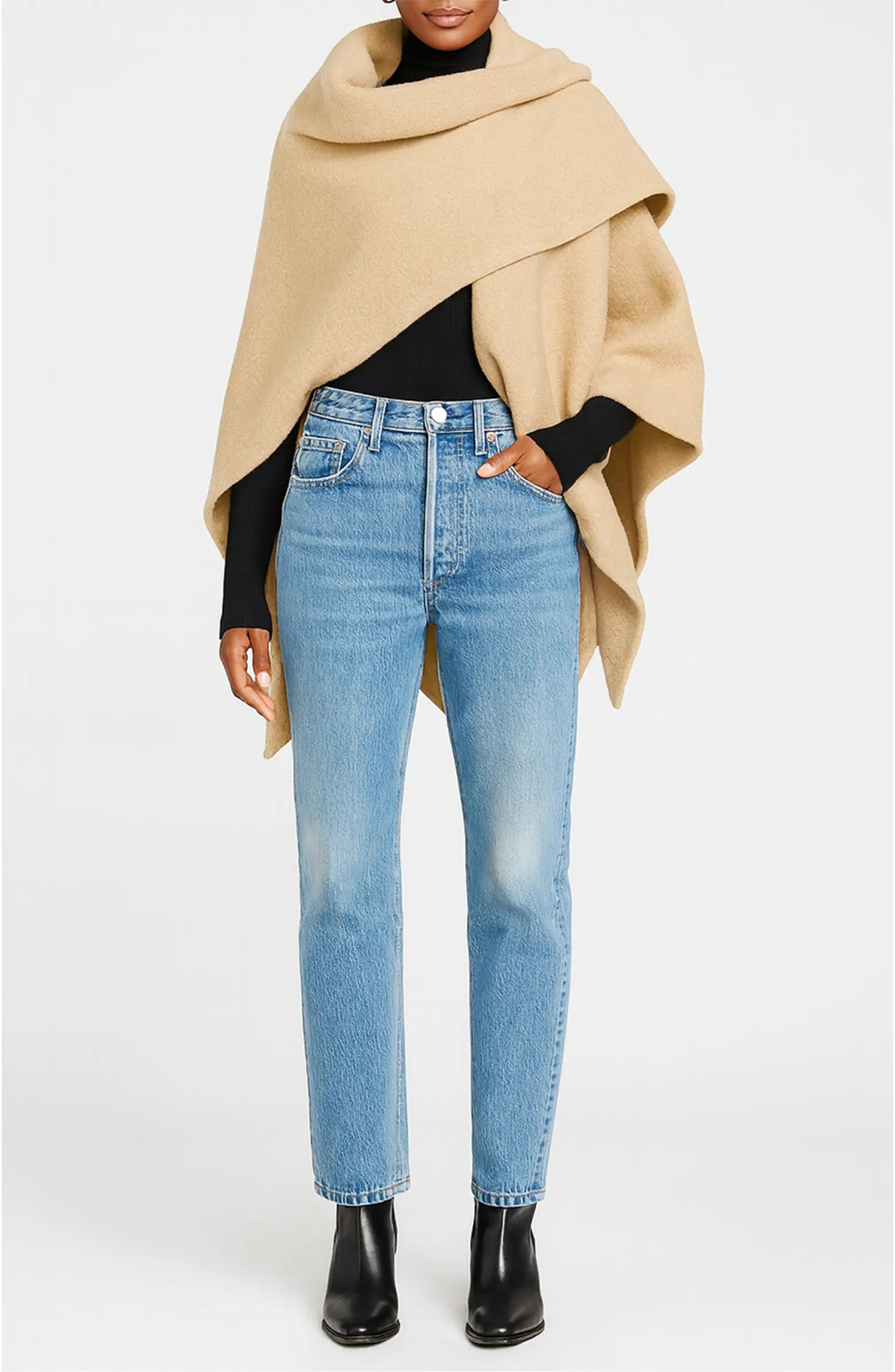 Convertible Cream Wrap Cape | Nordstrom