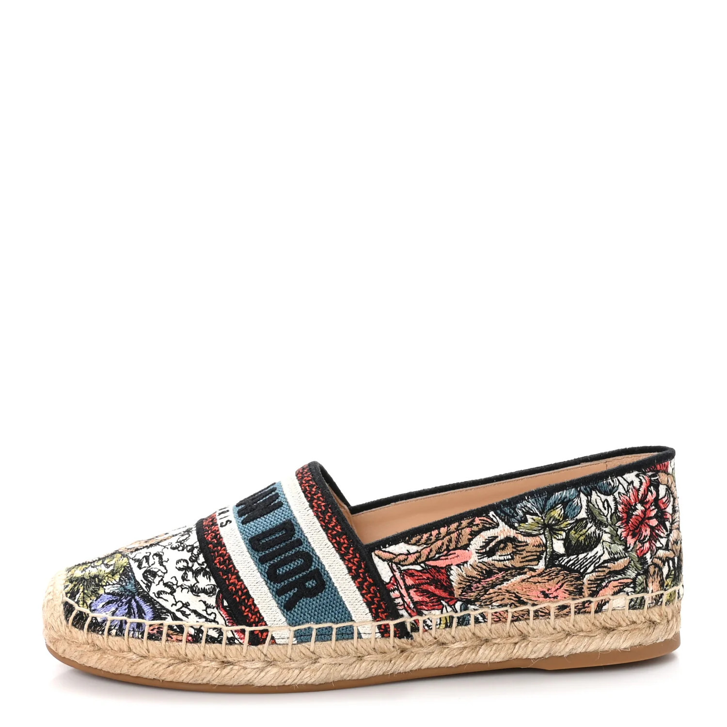 Canvas Mille Fleurs Embroidered Granville Espadrille 36 Multicolor | FASHIONPHILE (US)