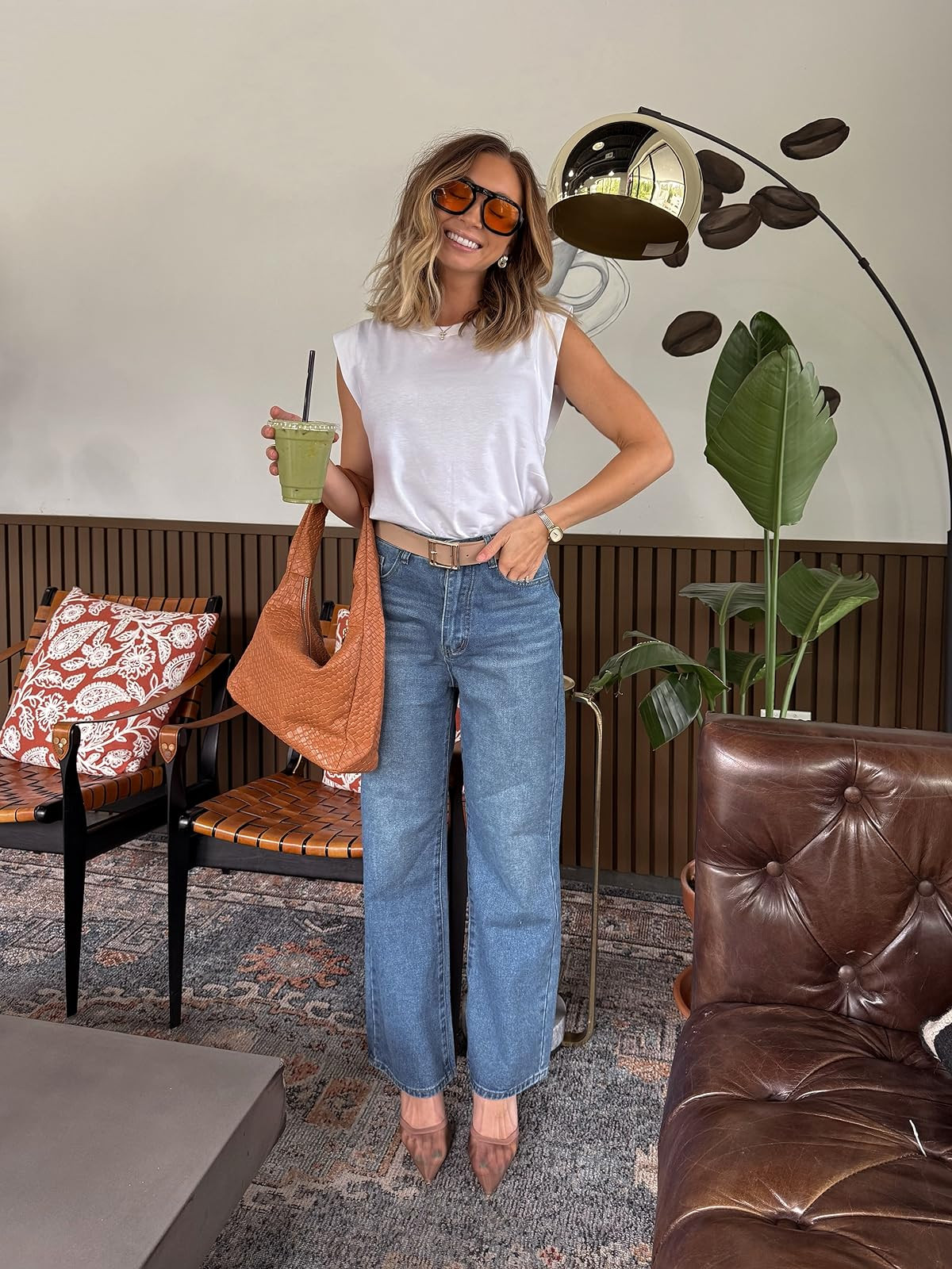 WIHOLL Cap Sleeve Tops for Women Summer Top Basic Tee Shirts Casual Tank Loose Fit 2025 Fashion | Amazon (US)