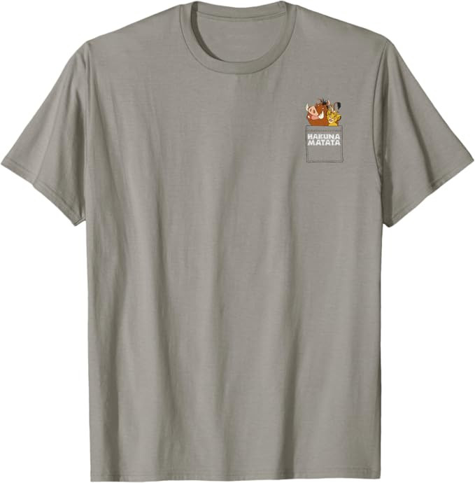 Disney Lion King Hakuna Matata Friends Pocket Graphic Tee T-Shirt | Amazon (US)