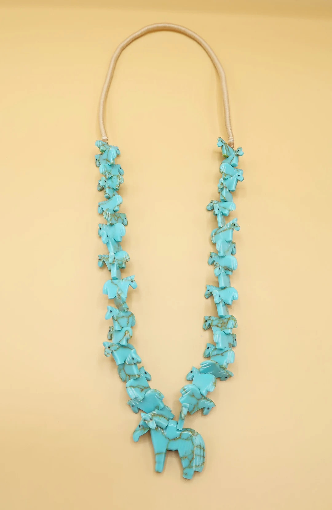 Turquoise Horse Fetish Necklace With Hand Carved Animals Southwestern Inspired - Etsy UK | Etsy (UK)