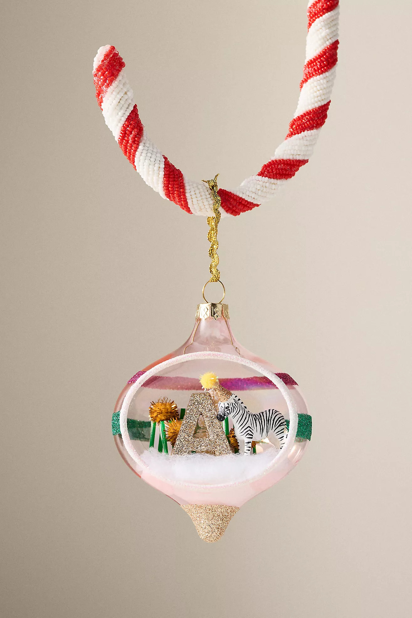 Party Animal Monogram Ornament | Anthropologie (US)