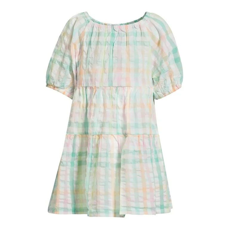Wonder Nation Toddler Girl Tiered Dress, Sizes 12M-5T | Walmart (US)