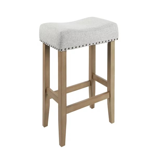 Better Homes & Gardens Light Grey Upholstered 29 inch Barstool - Walmart.com | Walmart (US)