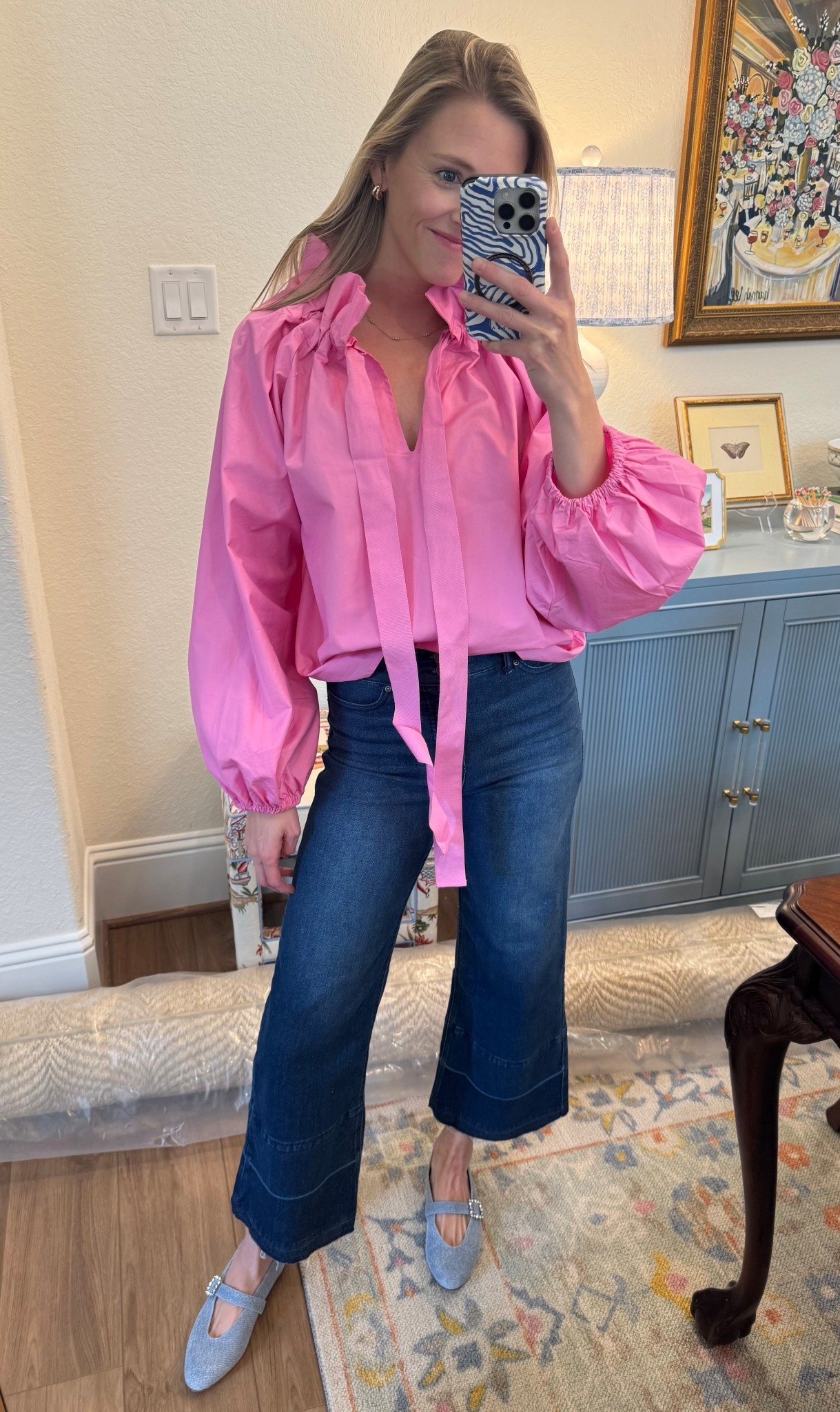 Top & jeans both from Walmart & both only $26! Wearing an XS in the top & size 2 in the jeans! #walmartpartner