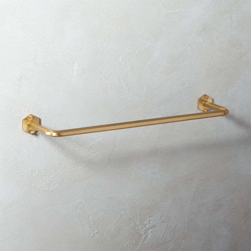 Hex Brass Towel Bar 18" + Reviews | CB2 | CB2