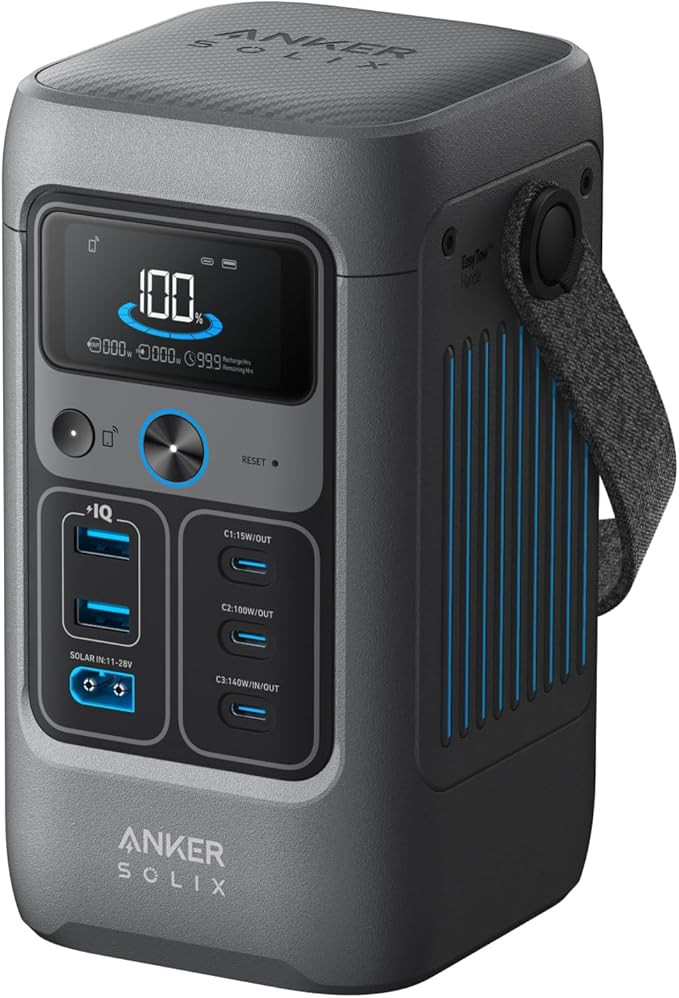 Anker SOLIX C200 DC Power Bank Station, 192Wh Portable Power Station, LiFePO4 Battery, 200W Solar... | Amazon (US)