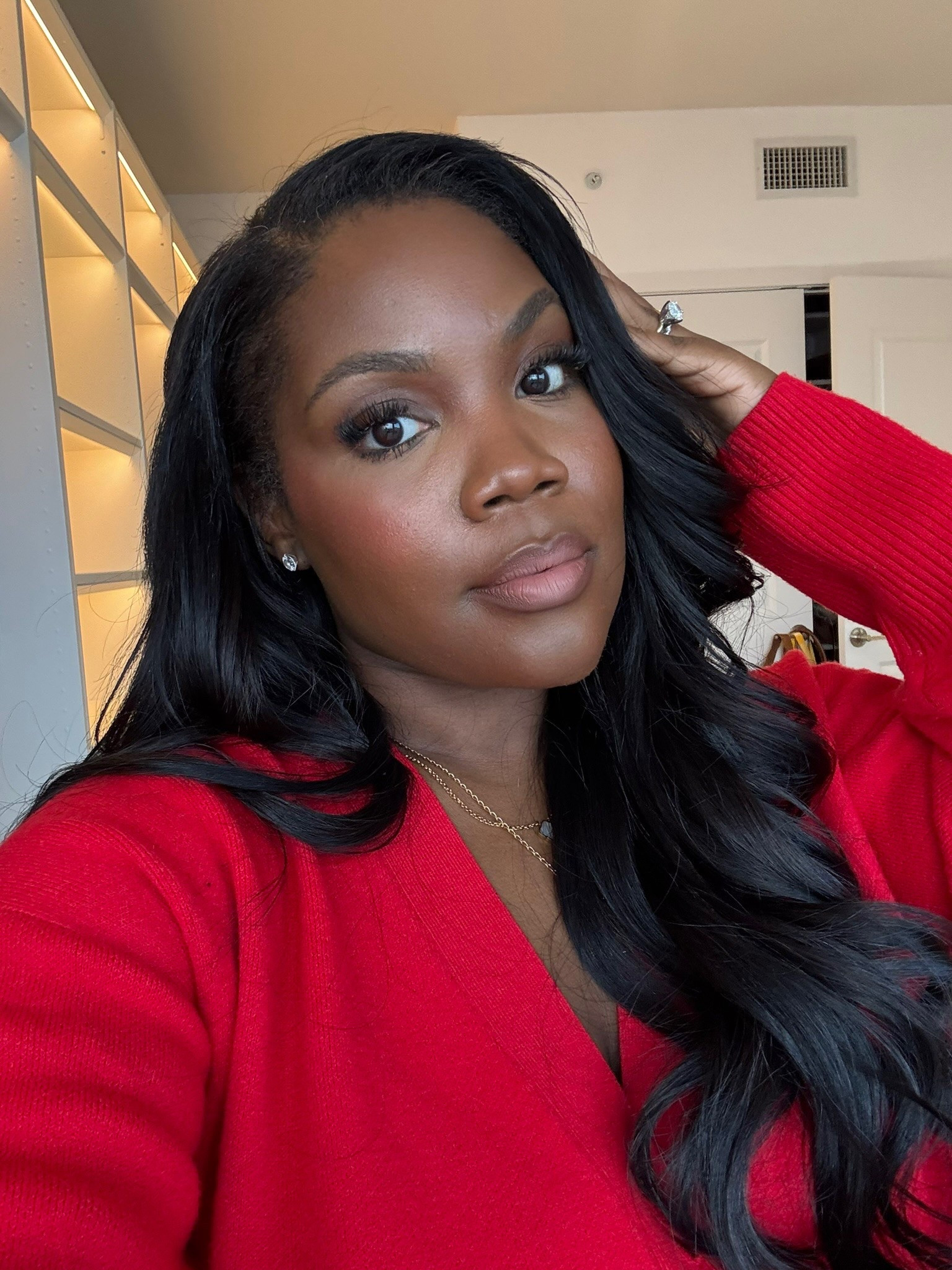 Current makeup routine is as follows: 

Shade details below: Charlotte Tilbury Flawless Filter: Shade 7 Giorgio Armani Foundation: 13 Lancome Concealer: Shade 460 + 420 Rare Beauty Brow Pencil: Cool Brown Laura Mercier Setting Powder: Translucent Honey Charlotte Tilbury Setting Powder: Medium Rare Beauty Blush: Joy NARS Blush: Orgasm Rush Lip Liner: Straight Living Charlotte Tilbury Lipstick: Honey Blur Anastasia Beverly Lip Velvet: Peachy Nude

(beauty products, makeup products, Sephora products, black girl makeup) 

#LTKBeauty