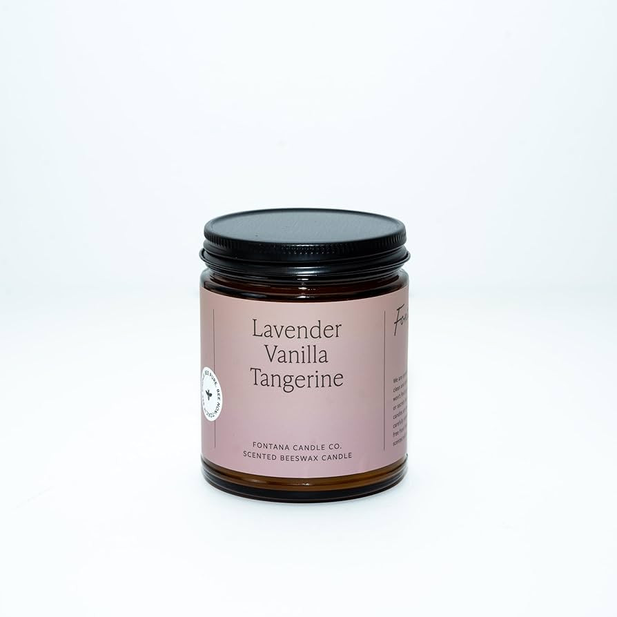 Fontana Candle Company - Lavender Vanilla Tangerine Lightly Scented Candle | Made from Beeswax an... | Amazon (US)