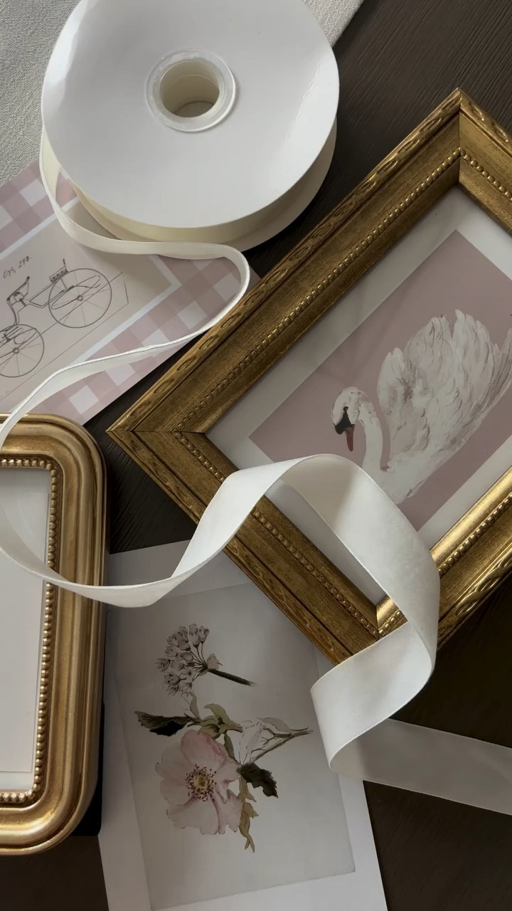Adding ribbons to these sweet frames has been the easiest (and my favourite) nursery upgrade 🎀