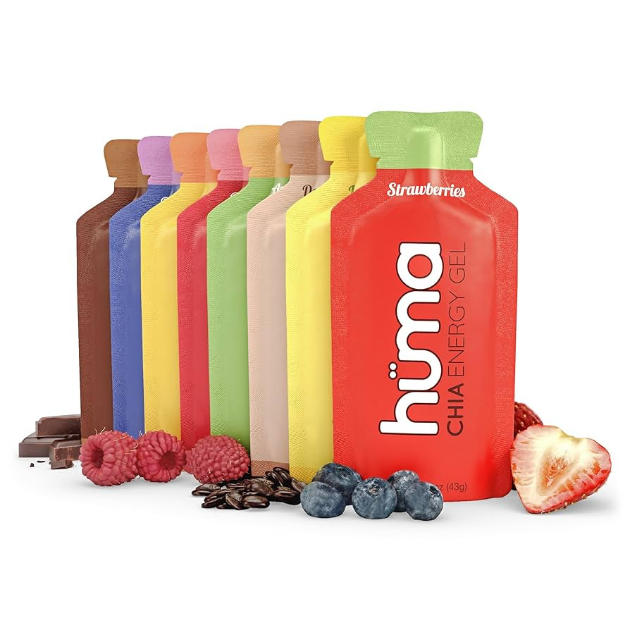 Huma Chia Energy Gel, Variety 12 Pack - Stomach Friendly, Real Food Energy Gels for Endurance Exe... | Amazon (US)