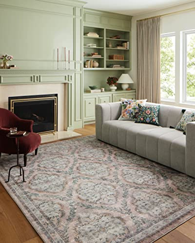 Loloi Rifle Paper Co. Courtyard Collection COU-02 Blush 7'-6" x 9'-6" Area Rug feat. CloudPile | Amazon (US)