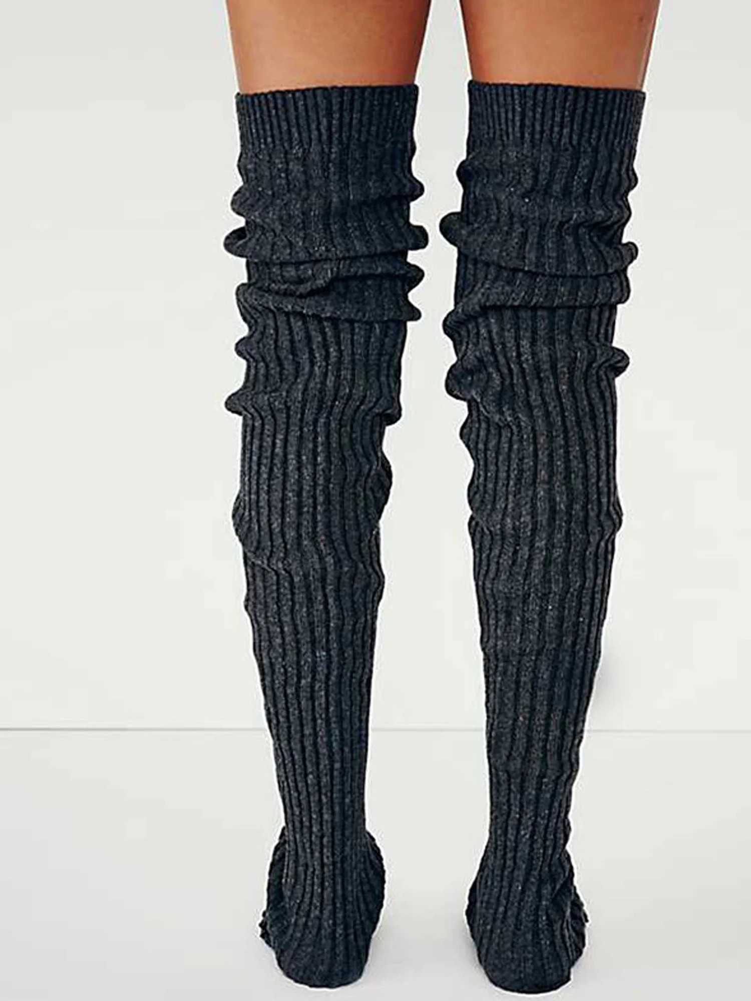 Diconna Women Winter Knit Thigh High Over The Knee Sockings Thick Long Stockings Warmers Knitted ... | Walmart (US)