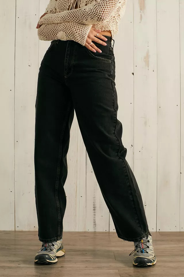 BDG Black Contrast High-Waisted Boyfriend Jean | Urban Outfitters (US and RoW)
