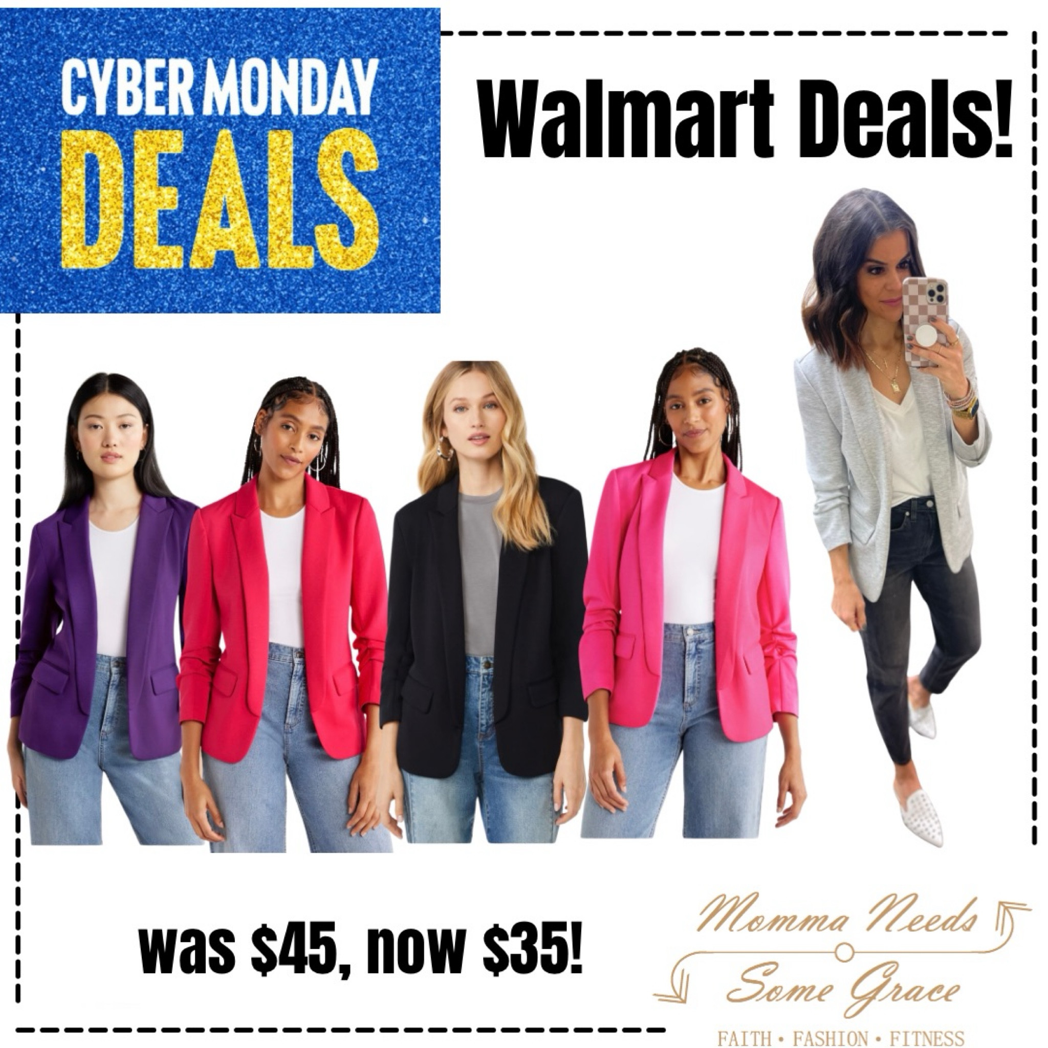 My favorite Walmart blazer still on sale! I wear size small 

#LTKfindsunder100 #LTKsalealert #LTKstyletip