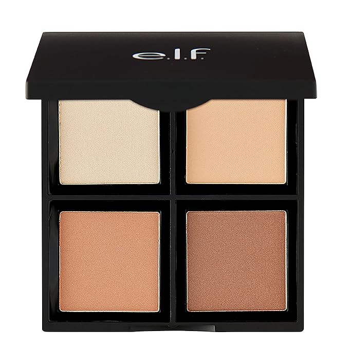 e.l.f. Contour Palette, 4 Shades, Customizable, Easy to Apply, Sculpts, Shades, Brightens, Light/... | Amazon (US)