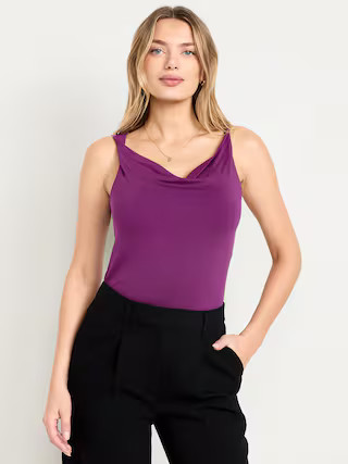 Cowl-Neck Twist-Strap Top | Old Navy (US)