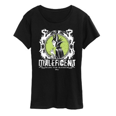 Women's Disney Maleficent Punk Short Sleeve Graphic T-Shirt - Black - Large | Target