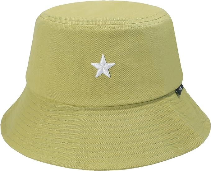 ZLYC Unisex Embroidered Bucket Hat Summer Travel Beach Sun Hat Outdoor Cap for Women Men | Amazon (US)