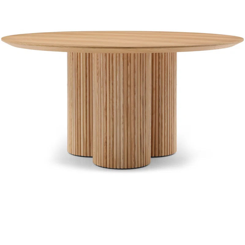 Iskandar Round Solid Wood Dining Table | Wayfair North America