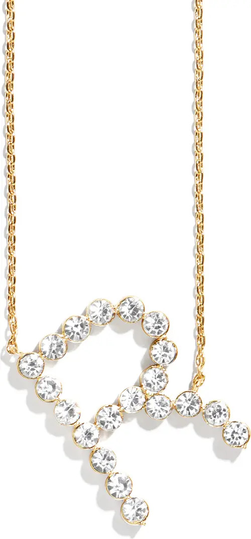 BaubleBar Crystal Initial Pendant Necklace | Nordstrom | Nordstrom