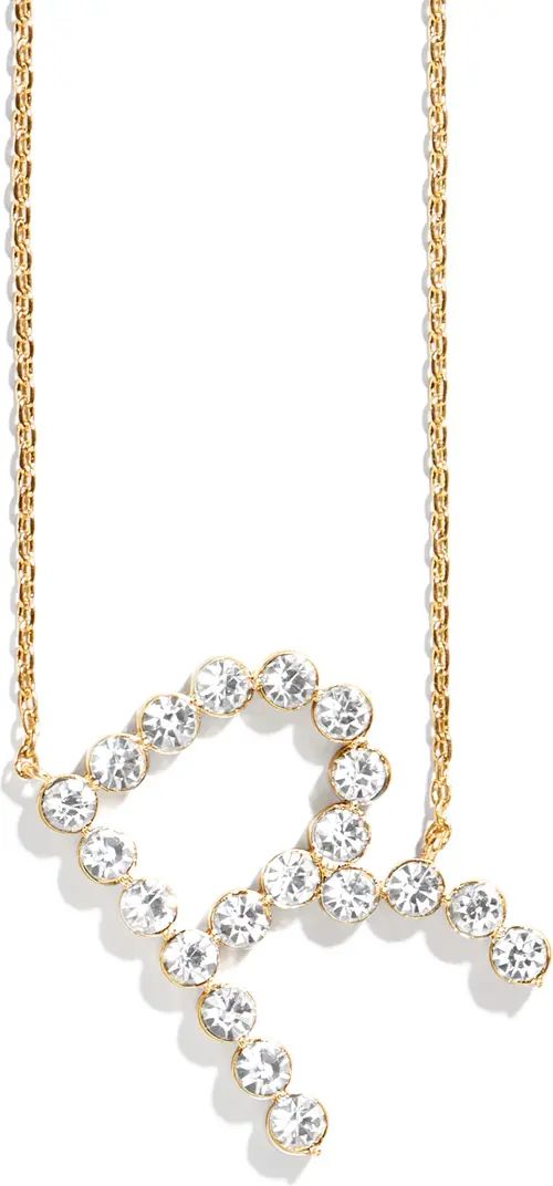 BaubleBar Crystal Initial Pendant Necklace | Nordstrom | Nordstrom