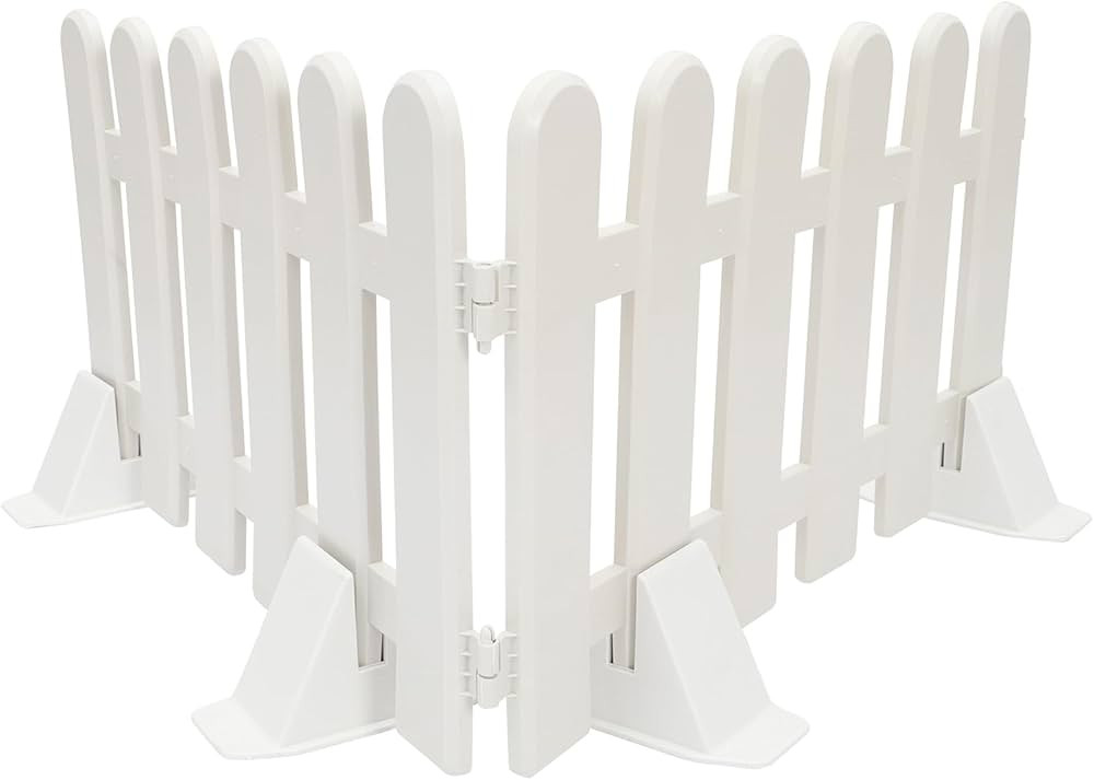 Angoily 2PCS White Plastic Picket Fence for Christmas Xmas Tree Wedding Party Decoration, Garden ... | Amazon (US)
