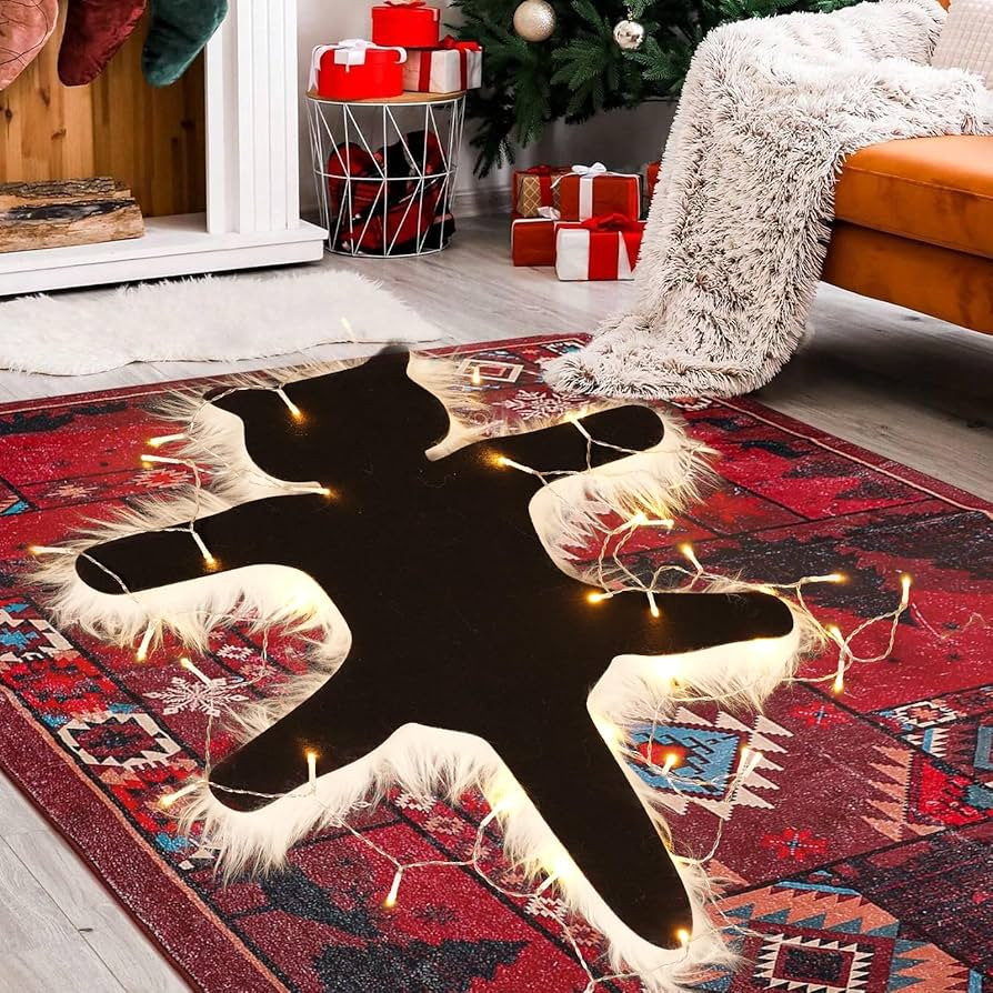Light Up Fried Cat Rugs, Funny Christmas Area Rug with String Lights, Aunt Bethany’s Fried Puss... | Amazon (US)