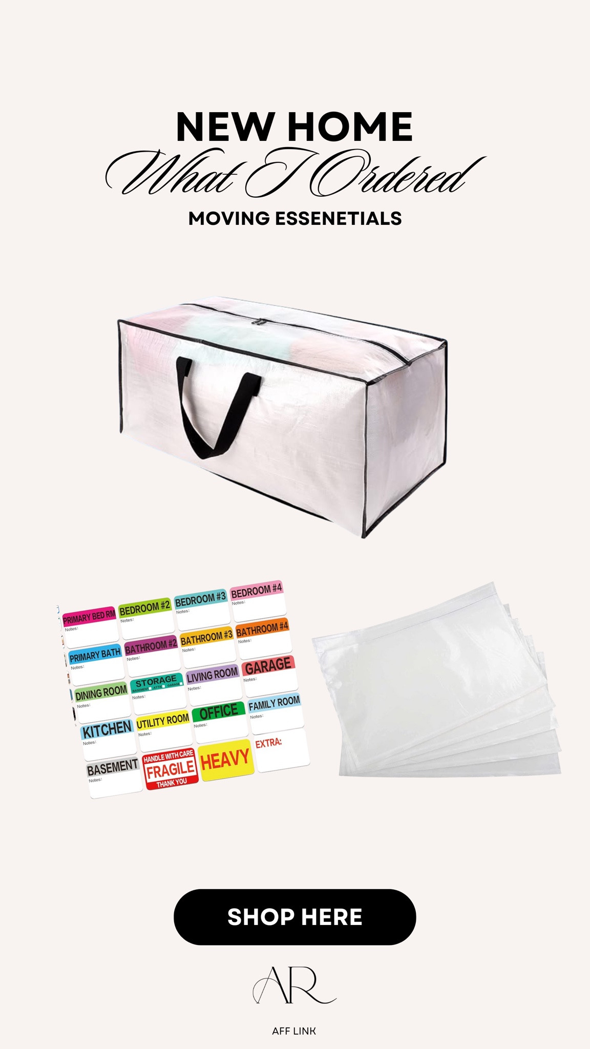 Moving essentials! We finally moved into our new home this week and these bags and labels are truly saving me in the unpacking process!

Amazon finds, moving essentials, new home, packing tips, unpacking 

#LTKFindsUnder50 #LTKFindsUnder100 #LTKHome