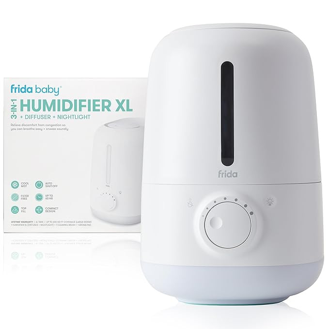 Frida Baby 3-in-1 XL Top Fill Humidifier for Bedroom, 6L Tank Cool Mist Humidifier for Large Room... | Amazon (US)