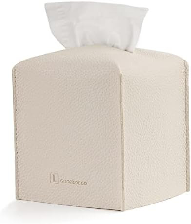 Goodsdeco PU Leather Tissue Box Cover Square - Modern Tissue Box Holder, Decorative for Study Roo... | Amazon (US)