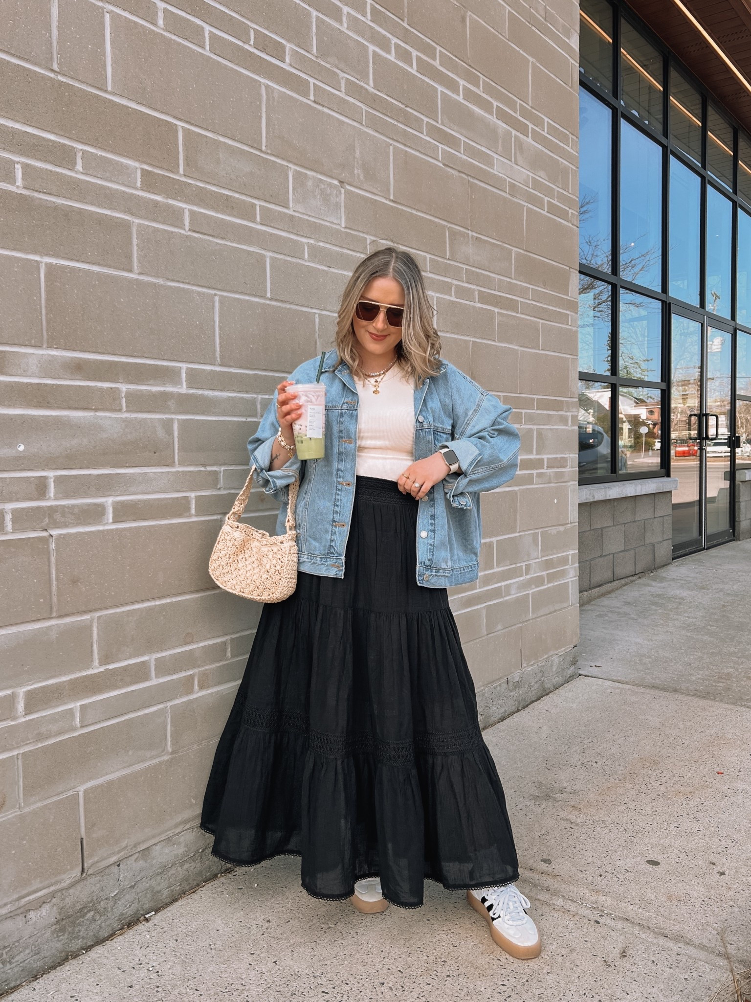 Spring outfit inspo from last year! Linked this year’s version of my black maxi skirt. Wearing M in tank top, sized up to XL in the denim jacket for an oversized fit. Adidas Sambae sneakers are super comfy but run big, I’m usually a 9.5-10 and wear a 9


#LTKstyletip #LTKmidsize