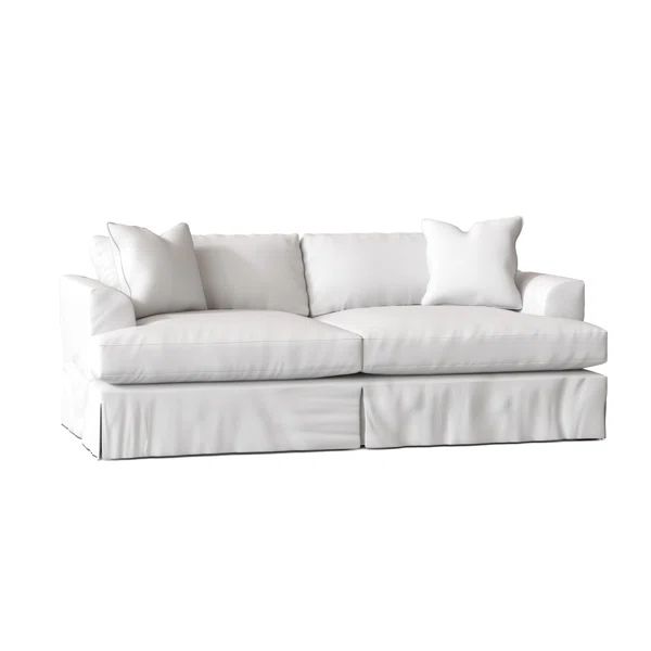 Lucia Recessed Arm Slipcovered Sofa with Reversible Cushions | Wayfair North America