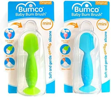Baby Bum Brush, Mini Diaper Rash Cream Applicator with Travel Case, Soft Flexible Silicone, Unique G | Amazon (US)