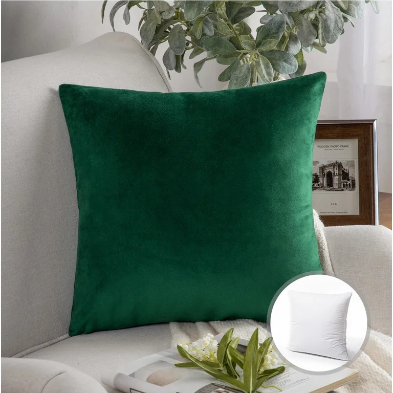 Phantoscope Christmas holiday Decorative Throw Pillow with insert, Silky Velvet Series, 18" x 18"... | Walmart (US)