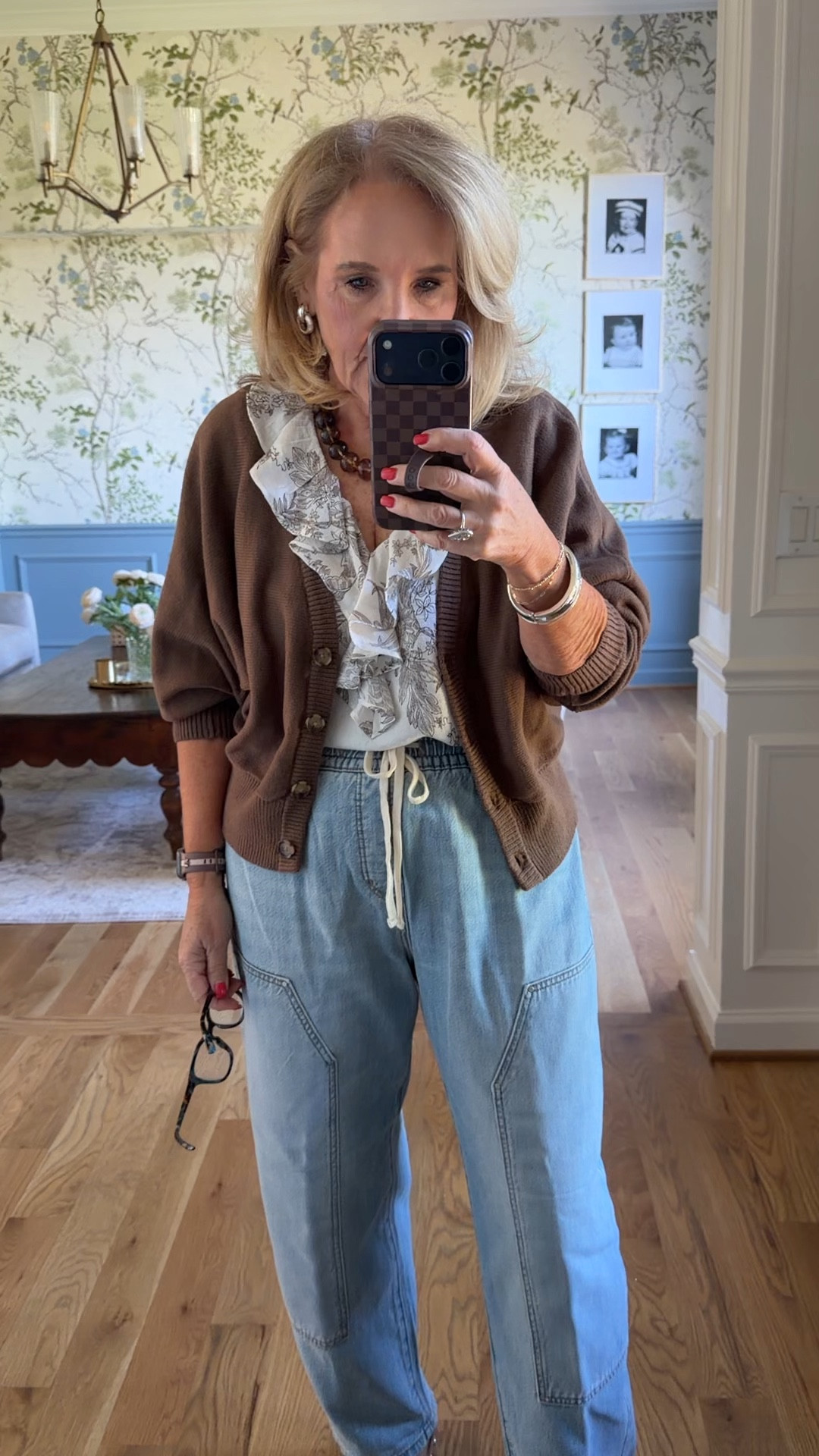 Loft sweater and top size medium 
Jeans are a 29 reg petite woukd have been an ankle length 
Julie Vos silver 

#LTKSaleAlert #LTKootd #LTKOver40

#LTKMothersDay #LTKPetite