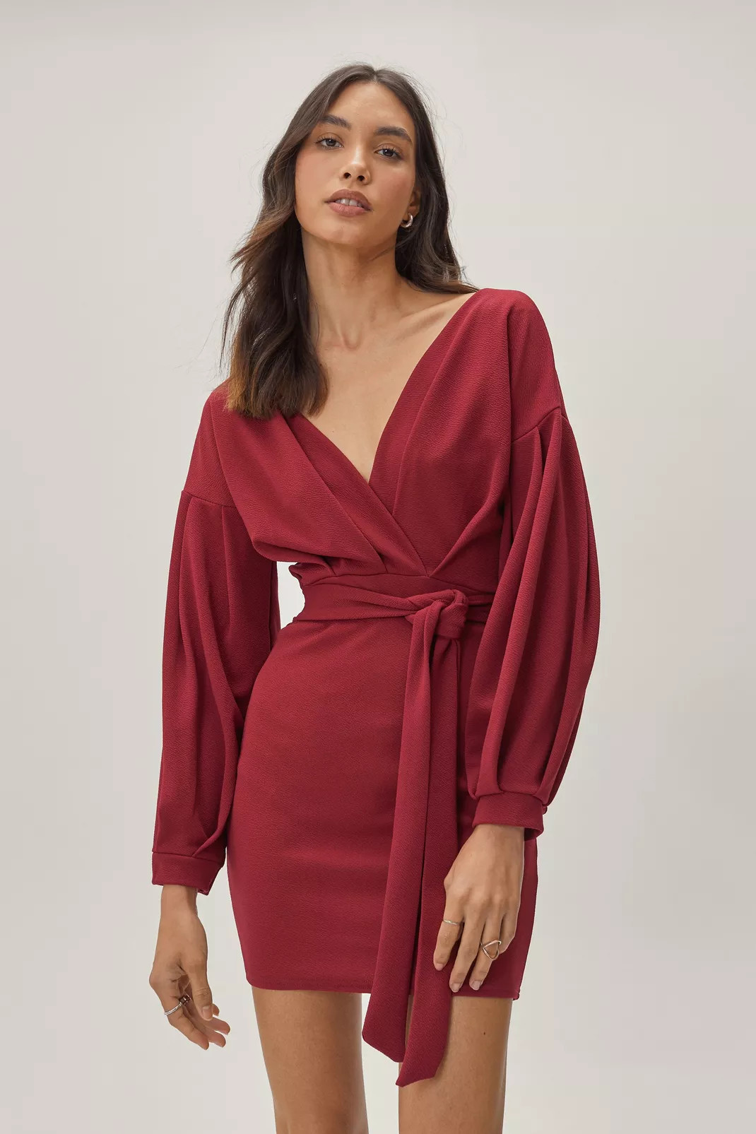 Wrap Mini Belted Dress | Nasty Gal (US)